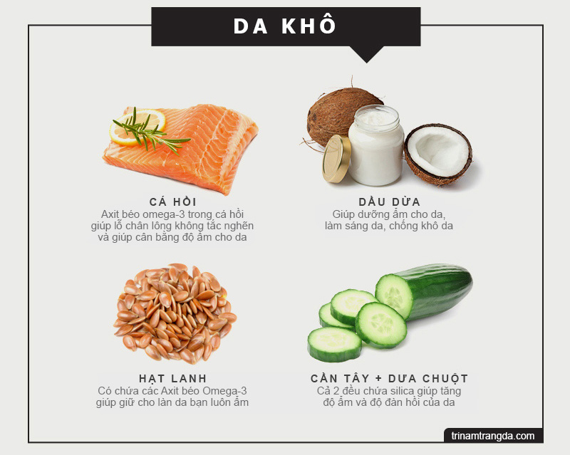 15 loại thực phẩm làm đẹp da - dành cho da khô