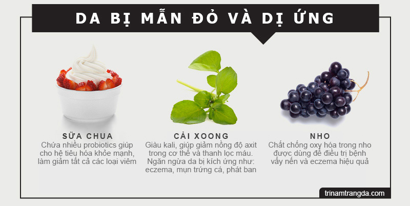15 loại thực phẩm làm đẹp da - dành cho da bị mẫn đỏ và dị ứng