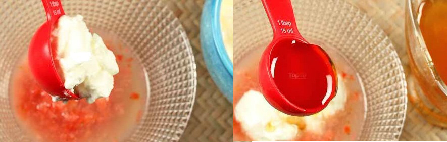 Bước 3-1 - làm sáng da với mặt nạ dâu tây
