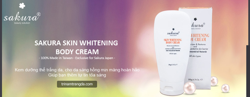 Kem dưỡng trắng da toàn thân Sakura Skin Whitening Body Cream 2